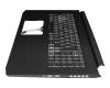 6B.QCHN2.014 original Acer clavier incl. topcase DE (allemand) noir/noir avec rétro-éclairage
