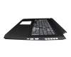 6B.QCUN2.009 original Acer clavier incl. topcase UA (ukrainien) moir/blanc/noir avec rétro-éclairage