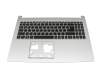 6BHDGN7022 original Acer clavier incl. topcase DE (allemand) noir/argent avec rétro-éclairage