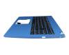 6BHS6N2014 original Acer clavier incl. topcase DE (allemand) noir/bleu