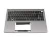 6BKFTN2014 original Acer clavier incl. topcase DE (allemand) noir/argent avec rétro-éclairage