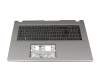 6BKHLN8023 original Acer clavier incl. topcase DE (allemand) noir/gris avec rétro-éclairage