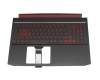 6BQ5XN2012 original Acer clavier incl. topcase DE (allemand) noir/noir/rouge avec rétro-éclairage