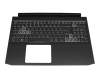 6BQB2N2014 original Acer clavier incl. topcase DE (allemand) moir/blanc/noir avec rétro-éclairage