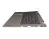 71NJE338029 original Compal clavier incl. topcase DE (allemand) anthracite/gris avec rétro-éclairage avec compartiment pour stylo intelligent
