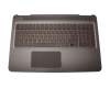 855478-041 original HP clavier incl. topcase DE (allemand) gris/gris avec rétro-éclairage