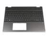 8K2051 original HP clavier incl. topcase DE (allemand) noir/noir avec rétro-éclairage