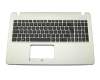 90NB0B01-R30101 original Asus clavier incl. topcase DE (allemand) noir/or support ODD inclus