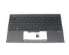 90NB0TJ1-R30PO1 original Asus clavier incl. topcase PO (portugais) anthracite/gris avec rétro-éclairage