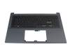 90NB0UU2-R30GE0 original Asus clavier incl. topcase DE (allemand) noir/bleu avec rétro-éclairage