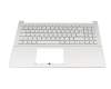 90NB0ZR1-R31GE0 original Asus clavier incl. topcase DE (allemand) blanc/argent avec rétro-éclairage