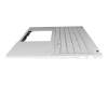 90NB14C3-R31GE1 original Asus clavier incl. topcase DE (allemand) argent/argent avec rétro-éclairage