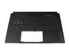 90NR0CJ7-R31GE0 original Asus clavier incl. topcase DE (allemand) gris/gris avec rétro-éclairage