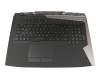90NR0EU1-R31GE0 original Asus clavier incl. topcase DE (allemand) noir/noir avec rétro-éclairage - avec haut-parleurs -