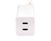 90XB09AN-BPW010 original Asus GaN-chargeur USB-C 65 watts EU wallplug blanc petit Adaptateur mural GaN 65 W à 2 ports