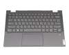 9Z.NDUBQ.S0A original Lenovo clavier incl. topcase UAE (arabe) gris/gris avec rétro-éclairage