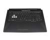 AC22032030309 original Asus clavier incl. topcase DE (allemand) noir/transparent/noir avec rétro-éclairage