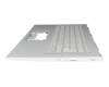ACM16P7/6D0 original Acer clavier incl. topcase DE (allemand) argent/argent avec rétro-éclairage
