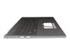 ACM21G2/6D0 original Acer clavier incl. topcase DE (allemand) gris/gris avec rétro-éclairage