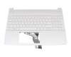 AE0P5G00130 original HP clavier incl. topcase DE (allemand) blanc/blanc avec rétro-éclairage