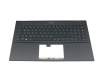 AEUJ7G00010 original Quanta clavier incl. topcase DE (allemand) anthracite/gris avec rétro-éclairage