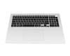 AFP76395305 original LG clavier incl. topcase DE (allemand) noir/argent avec rétro-éclairage