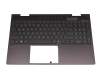 AM2UU000650 original HP clavier incl. topcase DE (allemand) noir/noir avec rétro-éclairage (Nightfall Black)