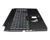 AM33H000700 original Acer clavier incl. topcase DE (allemand) moir/blanc/noir avec rétro-éclairage (Câble de raccordement 29 mm)