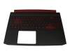 AP2K1000411-HA25 original Acer clavier incl. topcase DE (allemand) noir/noir avec rétro-éclairage