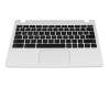 Alternative pour 60.SHEN7.007 original Acer clavier incl. topcase DE (allemand) noir/blanc