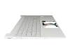 BJZWR4AF7 original HP clavier incl. topcase DE (allemand) argent/argent avec rétro-éclairage