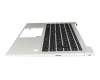 BKFMF045WL3043 original HP clavier incl. topcase DE (allemand) noir/argent avec rétro-éclairage et mouse stick