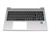 BYS20210823 original HP clavier incl. topcase DE (allemand) noir/argent avec rétro-éclairage