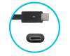 Chargeur USB-C 90 watts arrondie (+USB-A Port 10W) original pour Dell Inspiron 13 2in1 (7306)