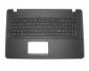 Clavier (DE) noir/noir - sans touchpad pour Asus X751LDV