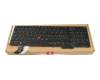 Clavier CH (suisse) noir/noir avec rétro-éclairage et mouse stick original pour Lenovo ThinkPad P16s Gen 2 (21K9)