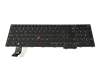 Clavier CH (suisse) noir/noir avec rétro-éclairage et mouse stick original pour Lenovo ThinkPad P16v G2 (21KX/21KY)