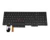 Clavier CH (suisse) noir/noir avec rétro-éclairage et pointeur original pour Lenovo ThinkPad E585 (20KV)