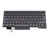 Clavier DE (allemand) gris foncé/gris foncé avec rétro-éclairage et pointeur original pour Lenovo ThinkPad T14 Gen 2 (20W0/20W1)