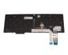 Clavier DE (allemand) gris/gris avec rétro-éclairage et mouse stick original pour Lenovo ThinkPad P16s Gen 1 (21BT/21BU)