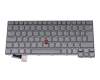 Clavier DE (allemand) gris/noir avec rétro-éclairage et pointeur original pour Lenovo ThinkPad T14 Gen 3 (21CF/21CG)