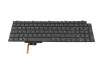 Clavier DE (allemand) gris/noir avec rétro-éclairage pour Dell Precision 17 (7750)