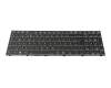 Clavier DE (allemand) moir/blanc/noir abattue avec rétro-éclairage RGB original pour Gaming Guru Neptun Black (NP50DB)