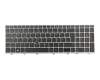 Clavier DE (allemand) noir/argent avec pointeur pour HP EliteBook 850 G5