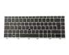 Clavier DE (allemand) noir/argent avec rétro-éclairage et mouse stick (SureView) original pour HP EliteBook 745 G5