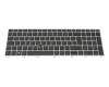Clavier DE (allemand) noir/argent avec rétro-éclairage et mouse stick (avec pointeur) original pour HP ProBook 640 G4