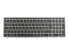 Clavier DE (allemand) noir/argent avec rétro-éclairage et mouse stick original pour HP EliteBook 850 G5