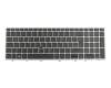 Clavier DE (allemand) noir/argent avec rétro-éclairage et mouse stick pour HP EliteBook 850 G6