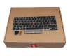 Clavier DE (allemand) noir/argent avec rétro-éclairage et pointeur original pour Lenovo ThinkPad L13 Gen 2 (21AC)