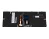Clavier DE (allemand) noir/argent avec rétro-éclairage original pour Mifcom V4 Premium (N131WU) (ID: 10692)